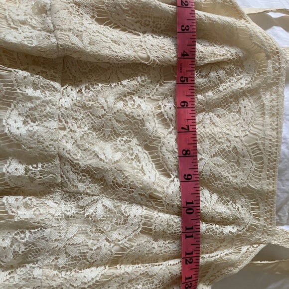 Vintage Ivory Lace Dress 1960s ILGWU - Picture 10 of 16